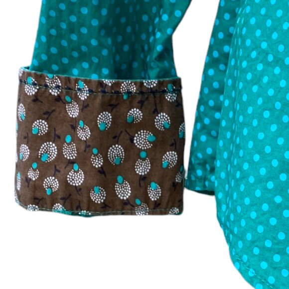 Boden Polka Dot Button Down Shirt Cotton Flip Contrast Cuff Tailored Colorful-10 - Picture 2 of 15